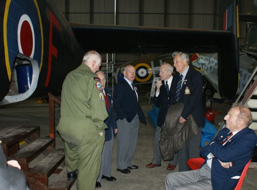 578 Sqn aircrew try to blag their way onto the Halifax